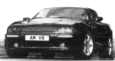 Модель автомобиля Aston Martin Lagond из бумаги/картона