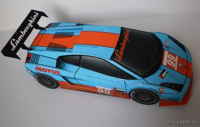Сборная бумажная модель / scale paper model, papercraft Lamborghini Gallardo LP 560 Gulf racing (kirzik) 