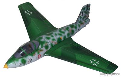 Модель самолета Messerschmitt Me-263 из бумаги/картона