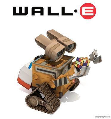 Модель робота Валл-И из бумаги/картона