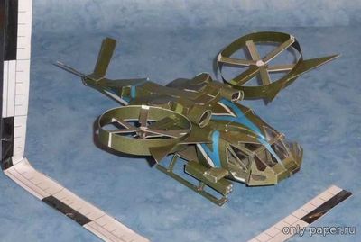 Модель вертолета Aerospatiale SA-2 Samson из бумаги/картона