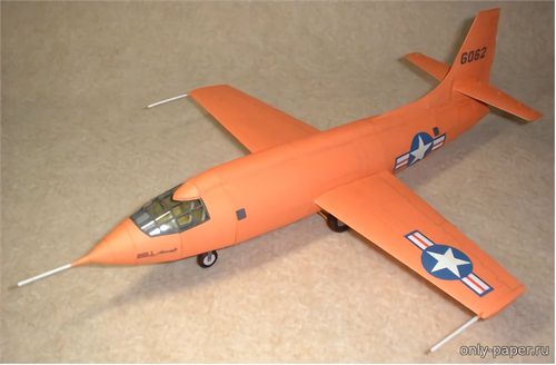 Модель самолета Bell X-1 из бумаги/картона