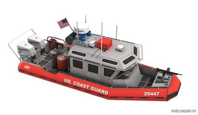 Сборная бумажная модель / scale paper model, papercraft US Coast Guard Response Boat small (Paper-Replika) 