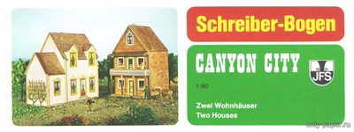 Сборная бумажная модель / scale paper model, papercraft Canyon City - Two Houses (Schreiber-Bogen 71839) 
