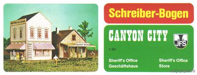 Сборная бумажная модель / scale paper model, papercraft Canyon City - Sheriff's Office & Book Store (Schreiber-Bogen 71840) 