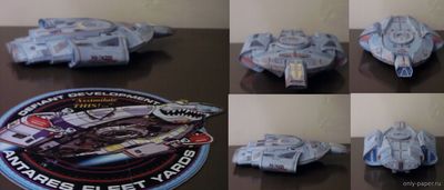 Сборная бумажная модель / scale paper model, papercraft DS9 Defiant-Star Trek 