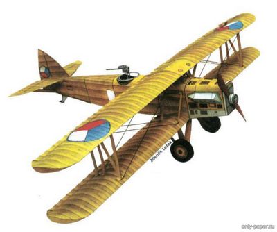 Модель самолета Letov Š-16 из бумаги/картона