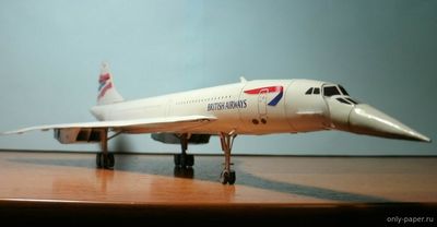 Сборная бумажная модель / scale paper model, papercraft Concorde 