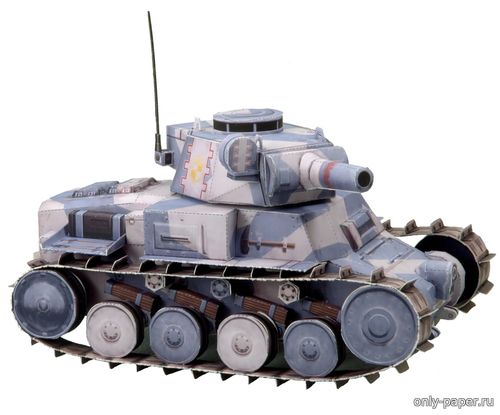 Модель танка Valkyria Chronicles 2 из бумаги/картона