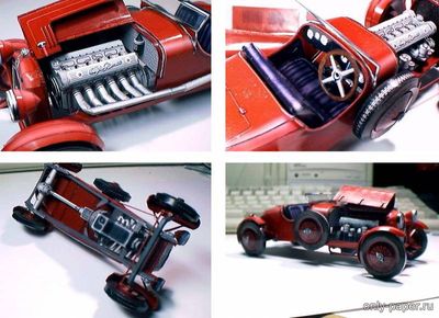 Сборная бумажная модель / scale paper model, papercraft Alfa Romeo 1750 (Fabrizio Prudenziati) 