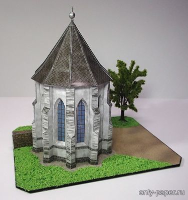 Сборная бумажная модель / scale paper model, papercraft Studniční kaple ve Žďáře nad Sázavou (Pavel Styl) 