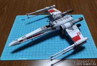 Сборная бумажная модель / scale paper model, papercraft X-Wing-Star Wars 