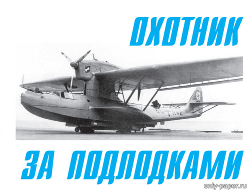 Модель самолета Dornier Do-18D из бумаги/картона