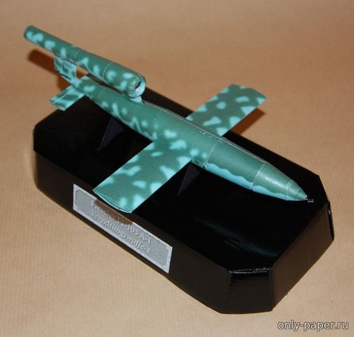 Сборная бумажная модель / scale paper model, papercraft V-1 flying bomb (Currell Graphics) 