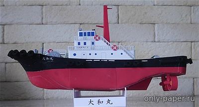 Модель буксира Yamato из бумаги/картона