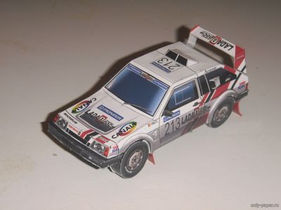Сборная бумажная модель / scale paper model, papercraft Lada Samara T3 Dakar 1990 