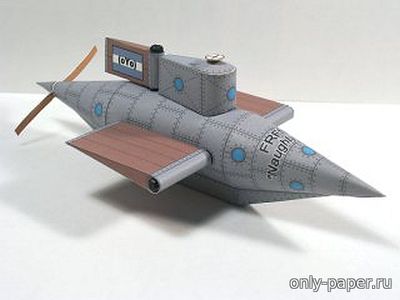 Модель подводной лодки «Naughty Lass» из бумаги/картона