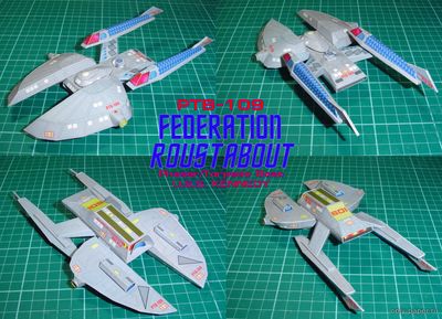Сборная бумажная модель / scale paper model, papercraft TNG (Non-Canon) Federation Roustabout (Star Trek) 
