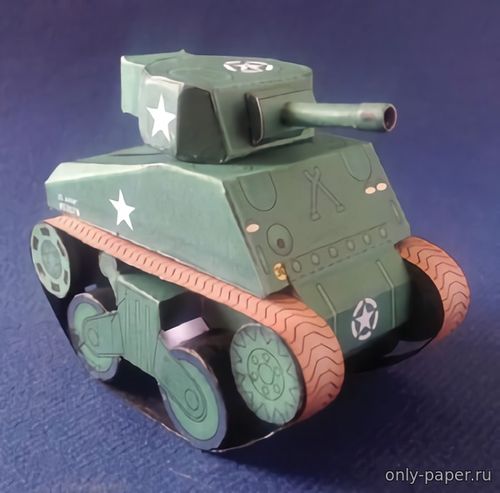 Модель танка М4 «Шерман» из бумаги/картона