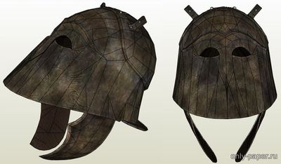 Модель Апуло-коринфского шлема типа С из бумаги/картона