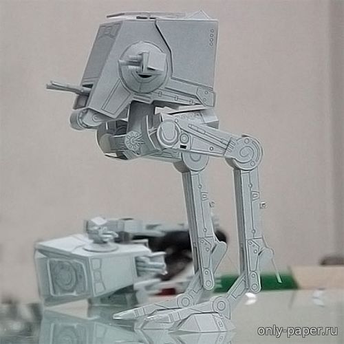 Сборная бумажная модель / scale paper model, papercraft AT-ST (Star Wars) 
