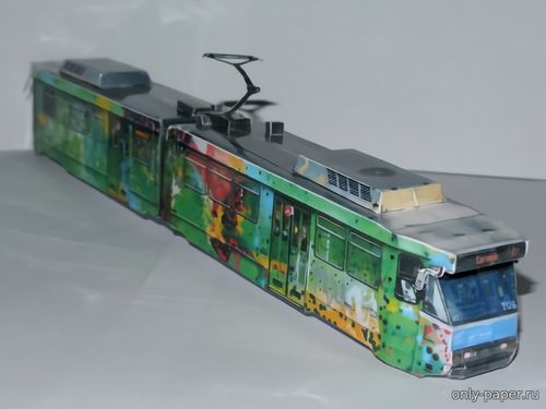 Модель трамвая Comeng B2 Class №2128 из бумаги/картона
