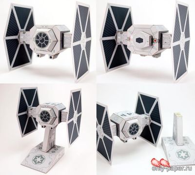 Сборная бумажная модель / scale paper model, papercraft Star Wars - Galatic Empire Tie Fighter 