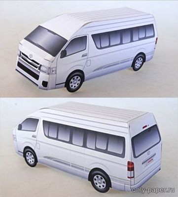 Модель автомобиля Toyota Hiace из бумаги/картона