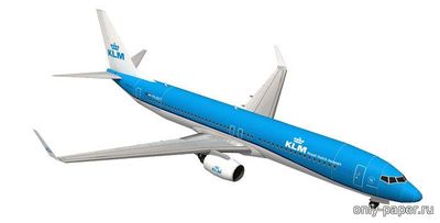 Модель самолета Boeing 737-900 KLM из бумаги/картона