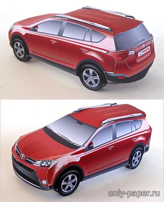 Модель автомобиля Toyota RAV4 из бумаги/картона