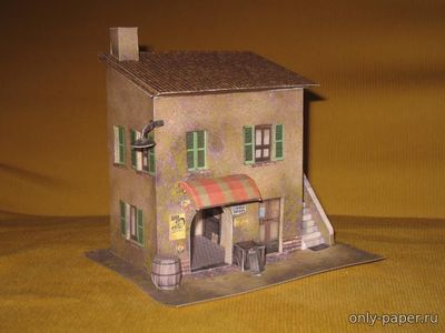 Сборная бумажная модель / scale paper model, papercraft Дом и магазин / Сasa e bottega 