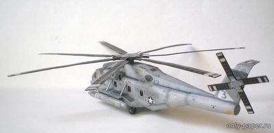Сборная бумажная модель / scale paper model, papercraft Sikorsky MH-53 Pave Low (ABC 2004-19) 