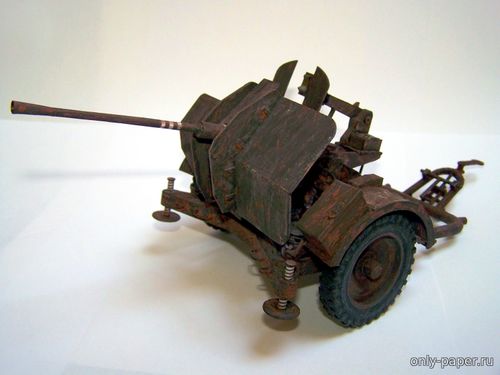 Модель зенитной пушки Flak из бумаги/картона