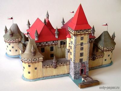 Сборная бумажная модель / scale paper model, papercraft Státní hrad Švihov (ABC 6-18/1993) 