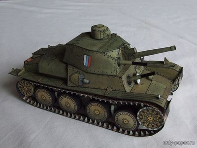 Сборная бумажная модель / scale paper model, papercraft Slovensky lahky tank Vzor 40 (ABC 1997-02) 
