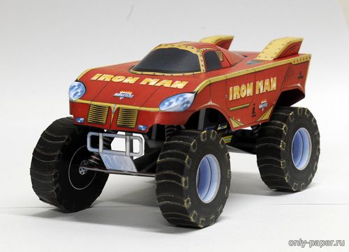Сборная бумажная модель / scale paper model, papercraft Monster Truck IronMan Gladiator [ABC 25-26/2014] 