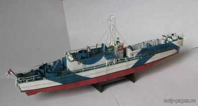 Сборная бумажная модель / scale paper model, papercraft Десантный корабль LCI(L)-125 (Modelarstwo Okretowe) 