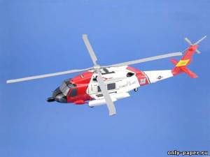 Модель вертолета Sikorsky HH-60 Jayhawk из бумаги/картона