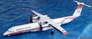 Модель пожарного самолета Haviland Dash-8 «Water-bomber» из бумаги