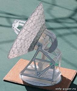 Модель станции слежения за спутниками BWG Deepspace Station из бумаги
