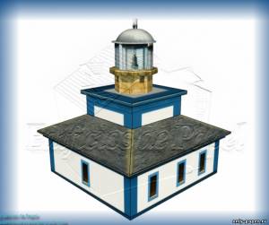 Сборная бумажная модель / scale paper model, papercraft Lighthouse of Ribadeo, in Lugo Spain 