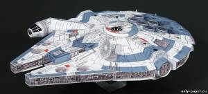Модель космического корабля YT-1300 Freighter из бумаги/картона