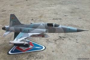 Модель самолета Northrop F-5 E Tiger Indonesian air Force из бумаги/ка