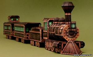 Сборная бумажная модель / scale paper model, papercraft Поезд-призрак / Ghost Train 