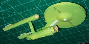 Сборная бумажная модель / scale paper model, papercraft USS Defiant NCC-1764 (Star Trek) 