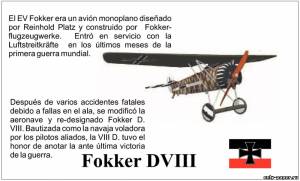 Модель самолета Fokker D.VIII из бумаги/картона