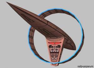 Сборная бумажная модель / scale paper model, papercraft Suurok Class Vulcan Ring Starship (Star Trek) 