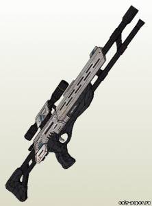 Сборная бумажная модель / scale paper model, papercraft M-97 Viper Sniper Rifle (Mass Effect) 