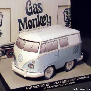 Сборная бумажная модель / scale paper model, papercraft Vw Gas Monkey Garage Custom 