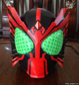 Сборная бумажная модель / scale paper model, papercraft Kamen Rider Kabuto Helmet 